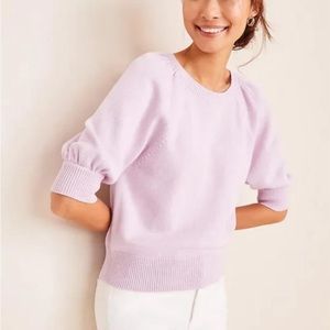 Ann Taylor Lilac Short Sleeve Sweater